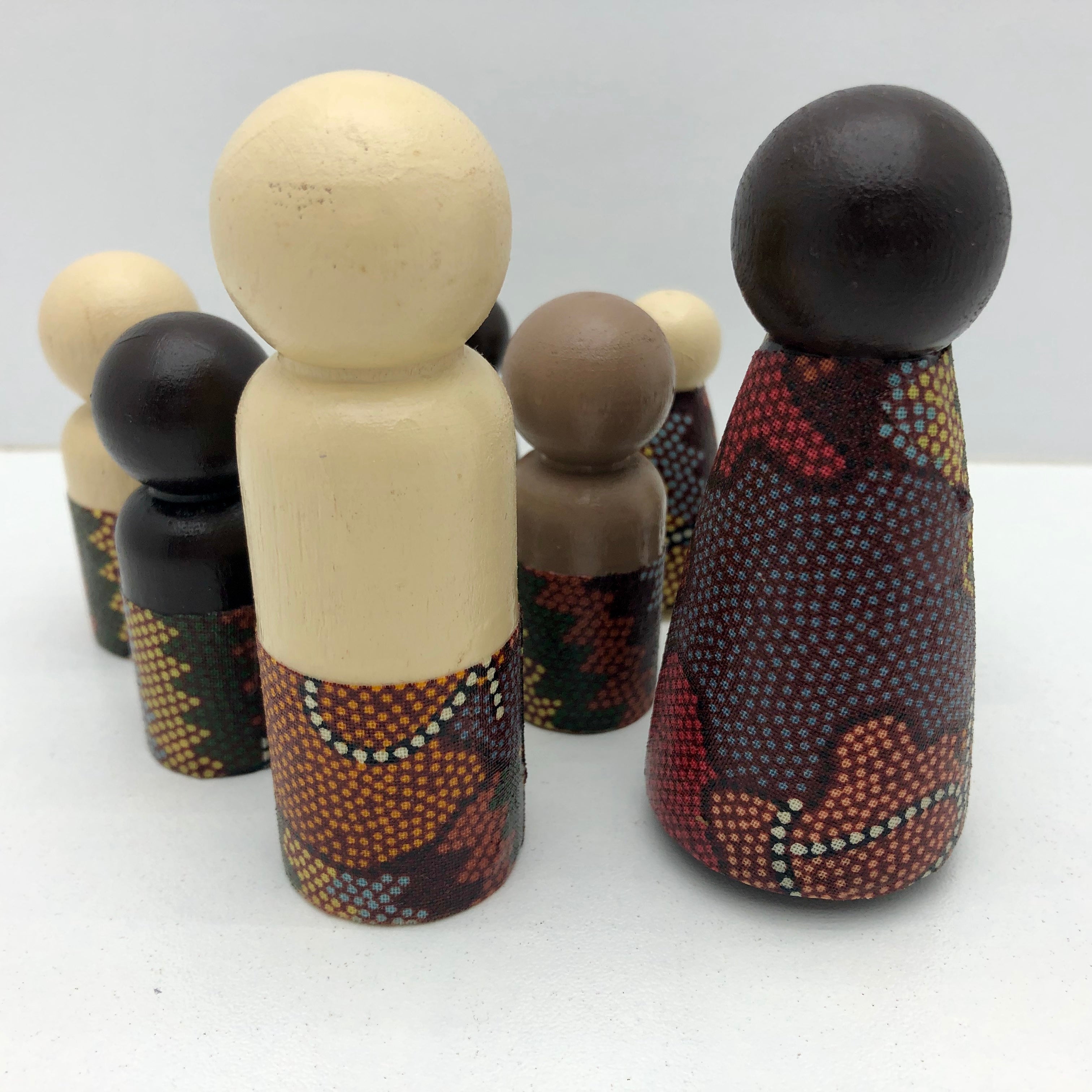 Aboriginal Peg Doll People Indigenous Australian timber toys sustainable Women's Corroboree