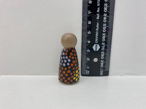 Aboriginal Peg Doll People Indigenous Australian timber toys sustainable Passionfruit Dreaming Brown