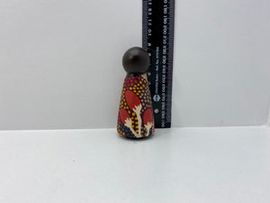 Aboriginal Peg Doll People Indigenous Australian timber toys sustainable Bush Tomato Red