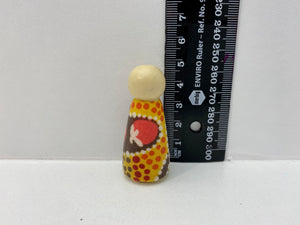 Aboriginal Peg Doll People Indigenous Australian timber toys sustainable Bush Tomato Gold