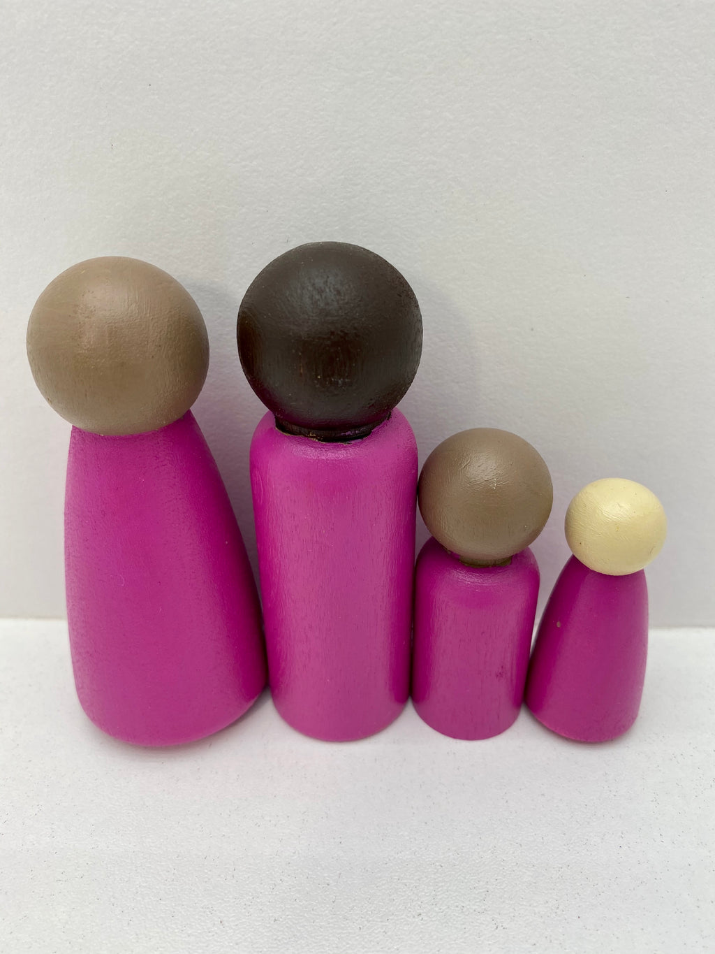 Deep Pink Peg Dolls