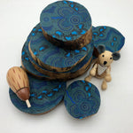 Aboriginal Indigenous Australian timber toys sustainable On Walkabout Blue